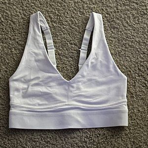White Fabletics All Day Every Day  Sports Bra
